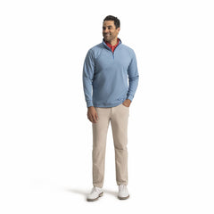 FootJoy Men Quarter-Zip Ottoman Stripe Knit