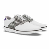 White / Houndstooth / Purple,5,Narrow