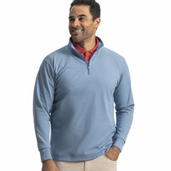 FootJoy Men Quarter-Zip Ottoman Stripe Knit