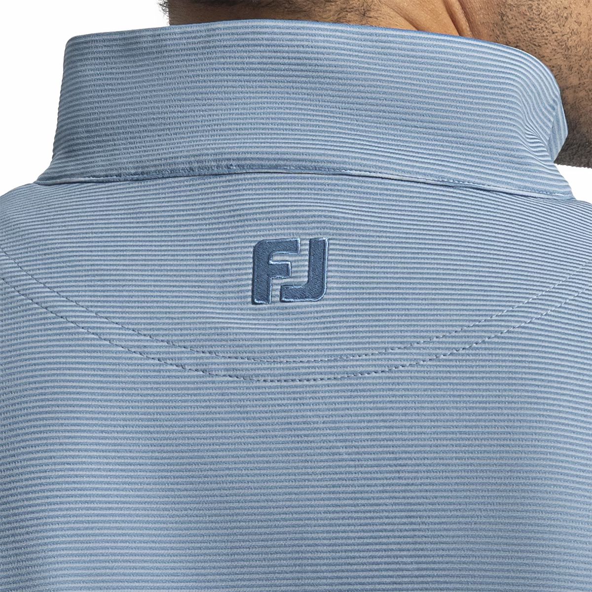 FootJoy Men Quarter-Zip Ottoman Stripe Knit