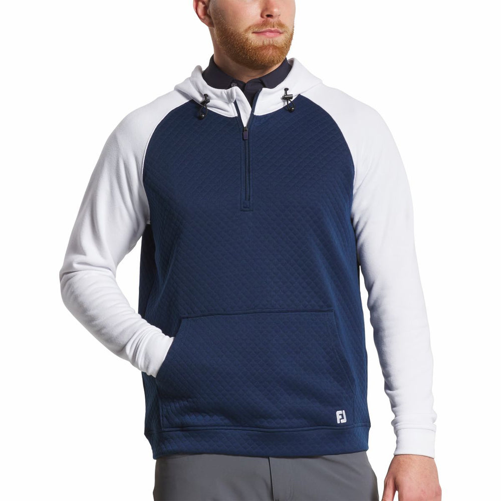 White / Navy,S