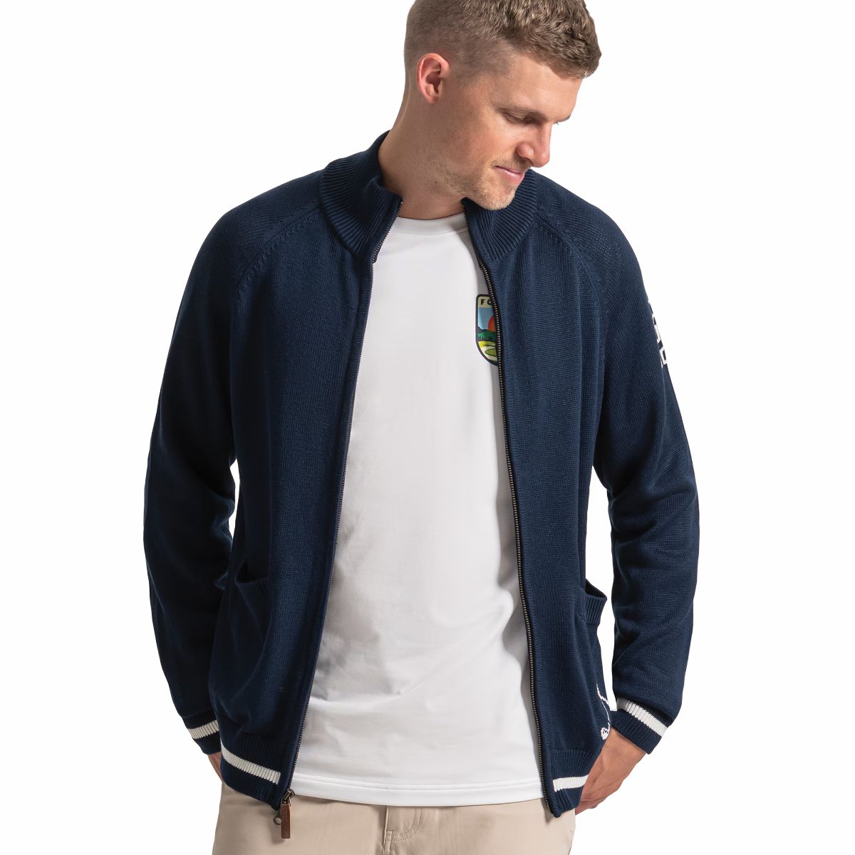 FootJoy Men Après Tee Knit Full-Zip Sweater