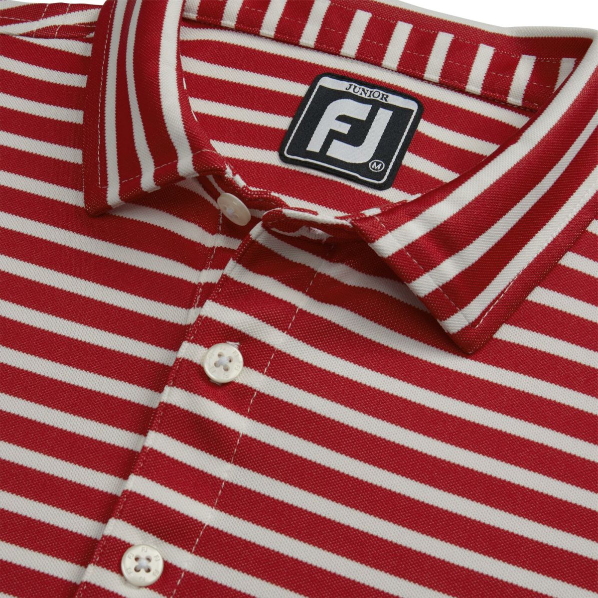 FootJoy Men Striped Pique Self Collar Junior