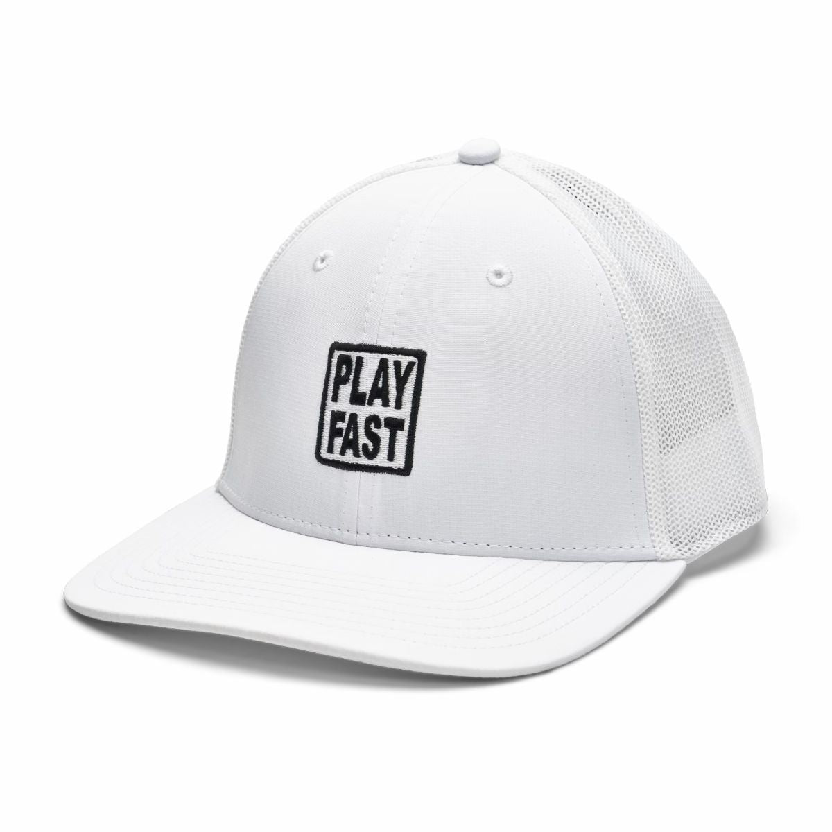 White / Play Fast Logo,OS