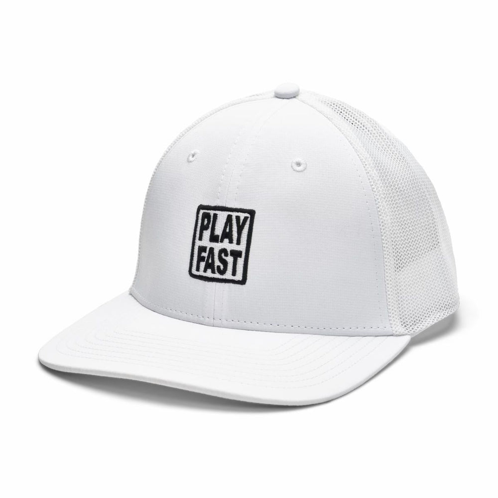 White / Play Fast Logo,OS