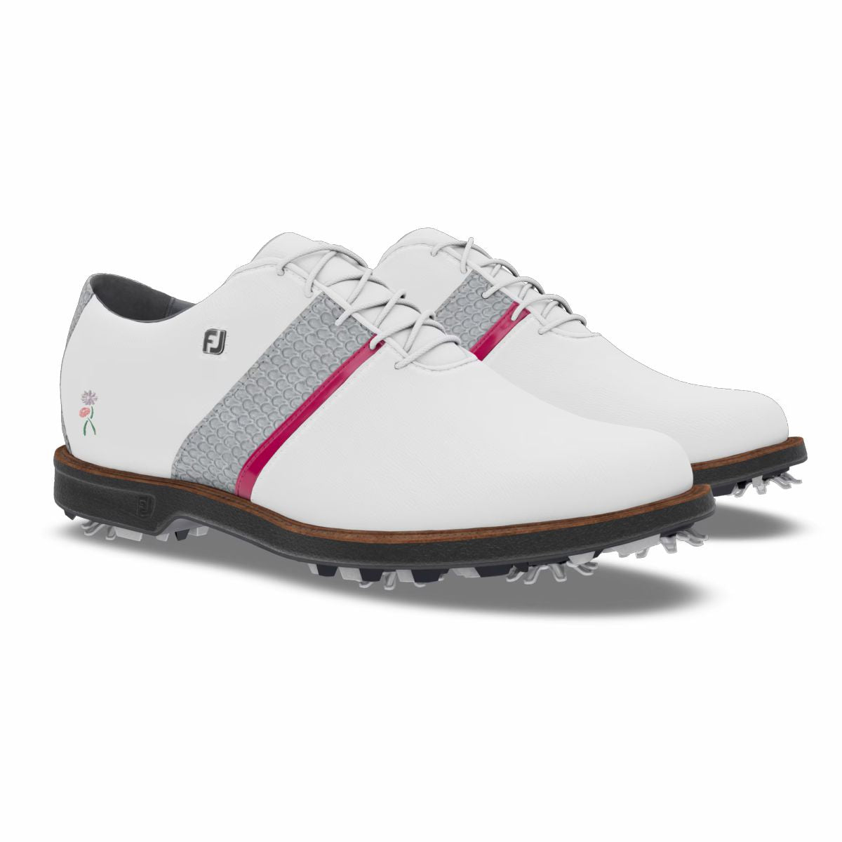 White / Silver Fish Print / Fuchsia Patent,5,Narrow