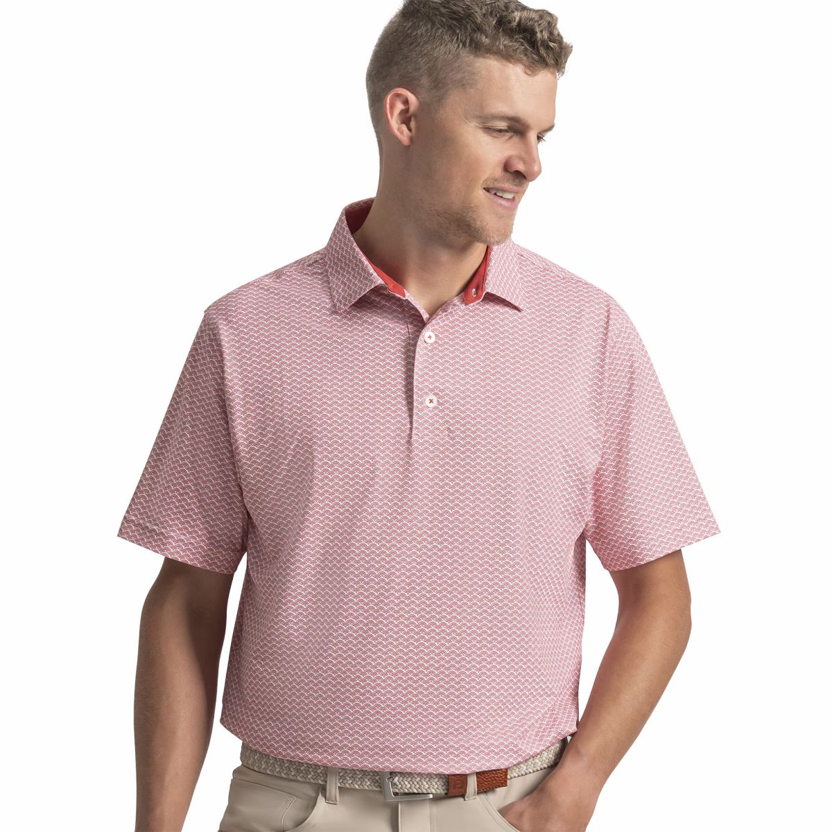 FootJoy Men Scallop Geo Pique