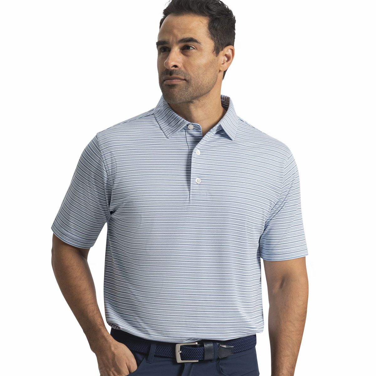 FootJoy Men Heather Stripe Pique