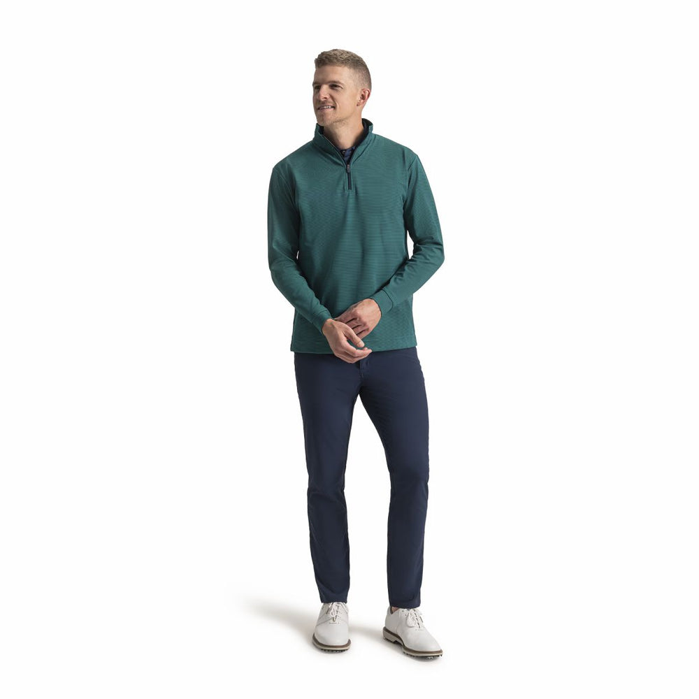 FootJoy Men Quarter-Zip Ottoman Stripe Knit
