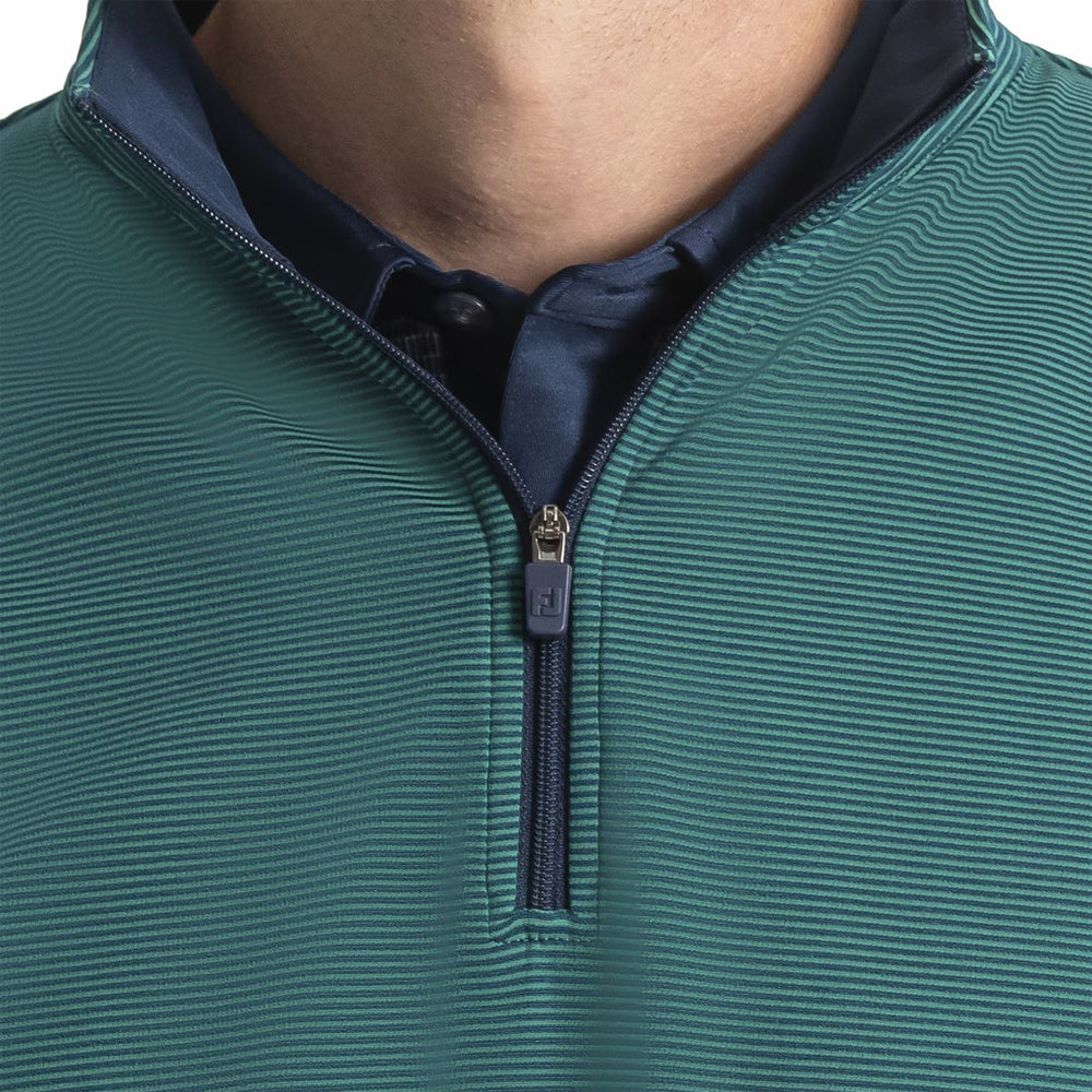 FootJoy Men Quarter-Zip Ottoman Stripe Knit