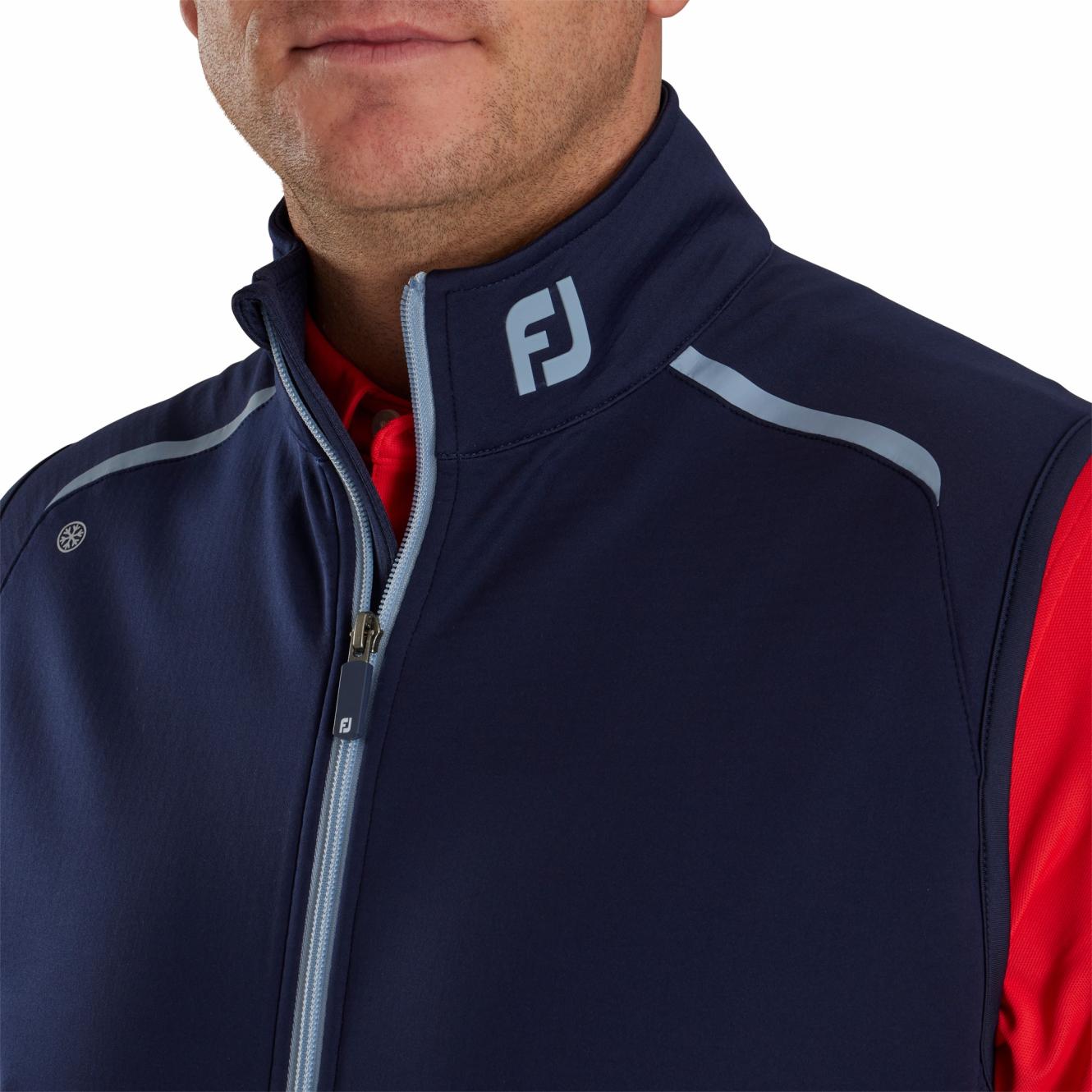 FootJoy Base / Mid-Layers | Men ThermoSeries Fleece Back Vest - FJ Tour Collar