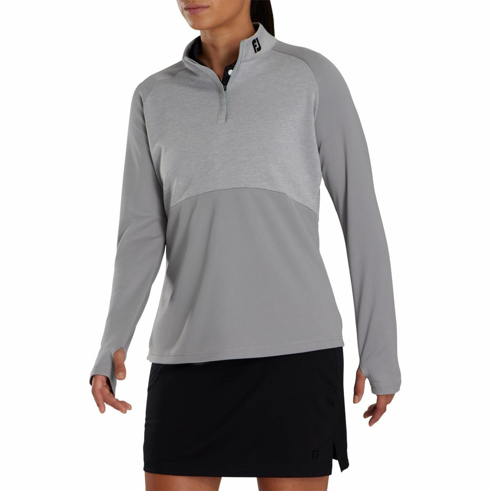 FootJoy Base / Mid-Layers | Women Heather Block Half-Zip Mid-Layer Women - FJ Tour Collar