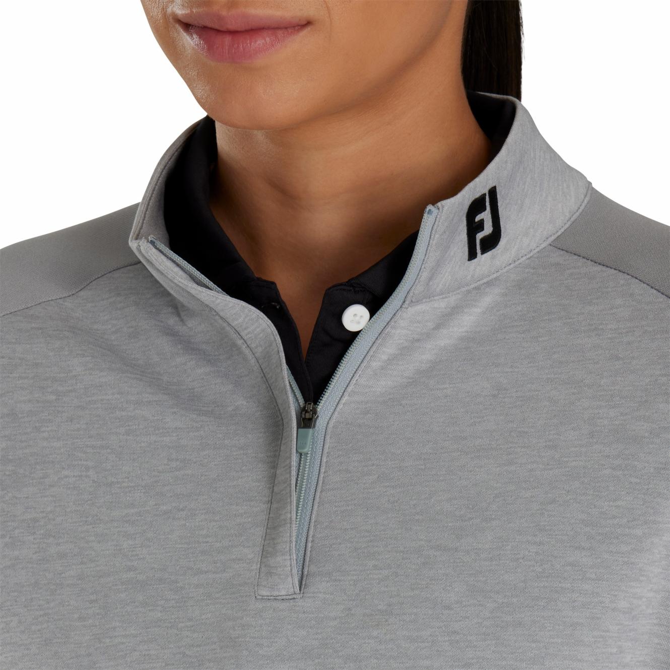 FootJoy Base / Mid-Layers | Women Heather Block Half-Zip Mid-Layer Women - FJ Tour Collar