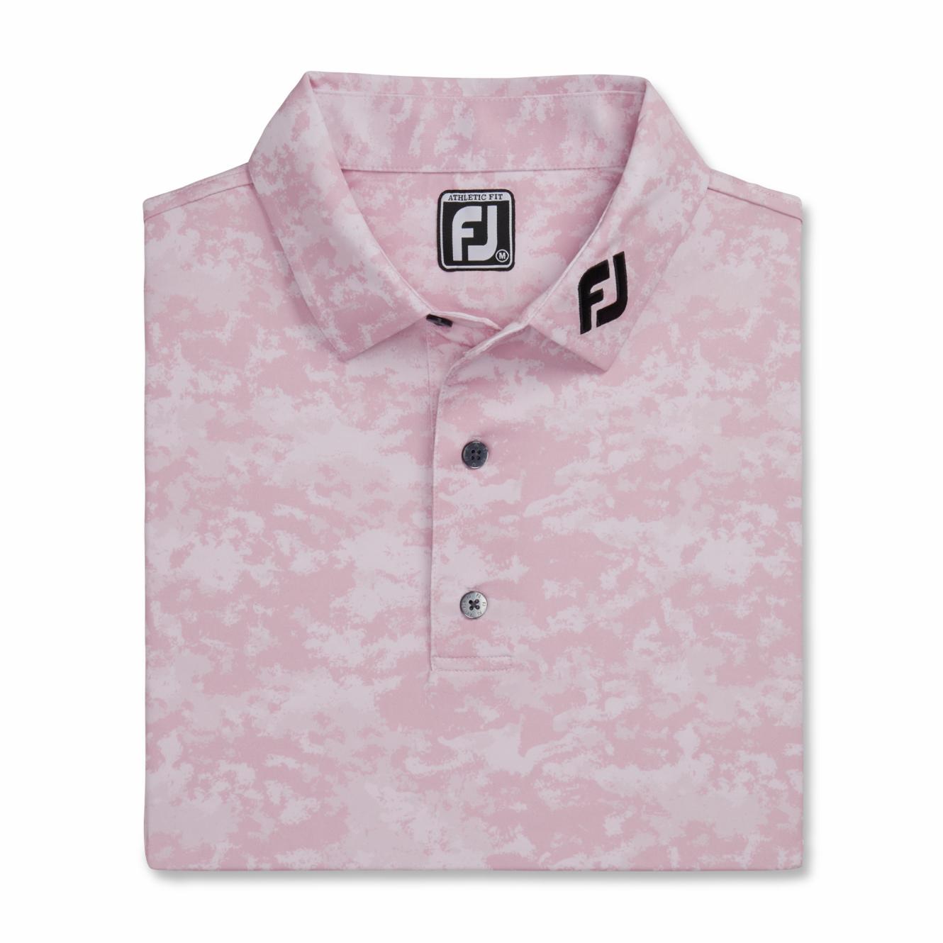 FootJoy Shirts | Men Athletic Fit Cloud Camo Lisle - FJ Tour Collar