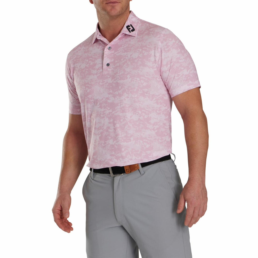 FootJoy Shirts | Men Athletic Fit Cloud Camo Lisle - FJ Tour Collar