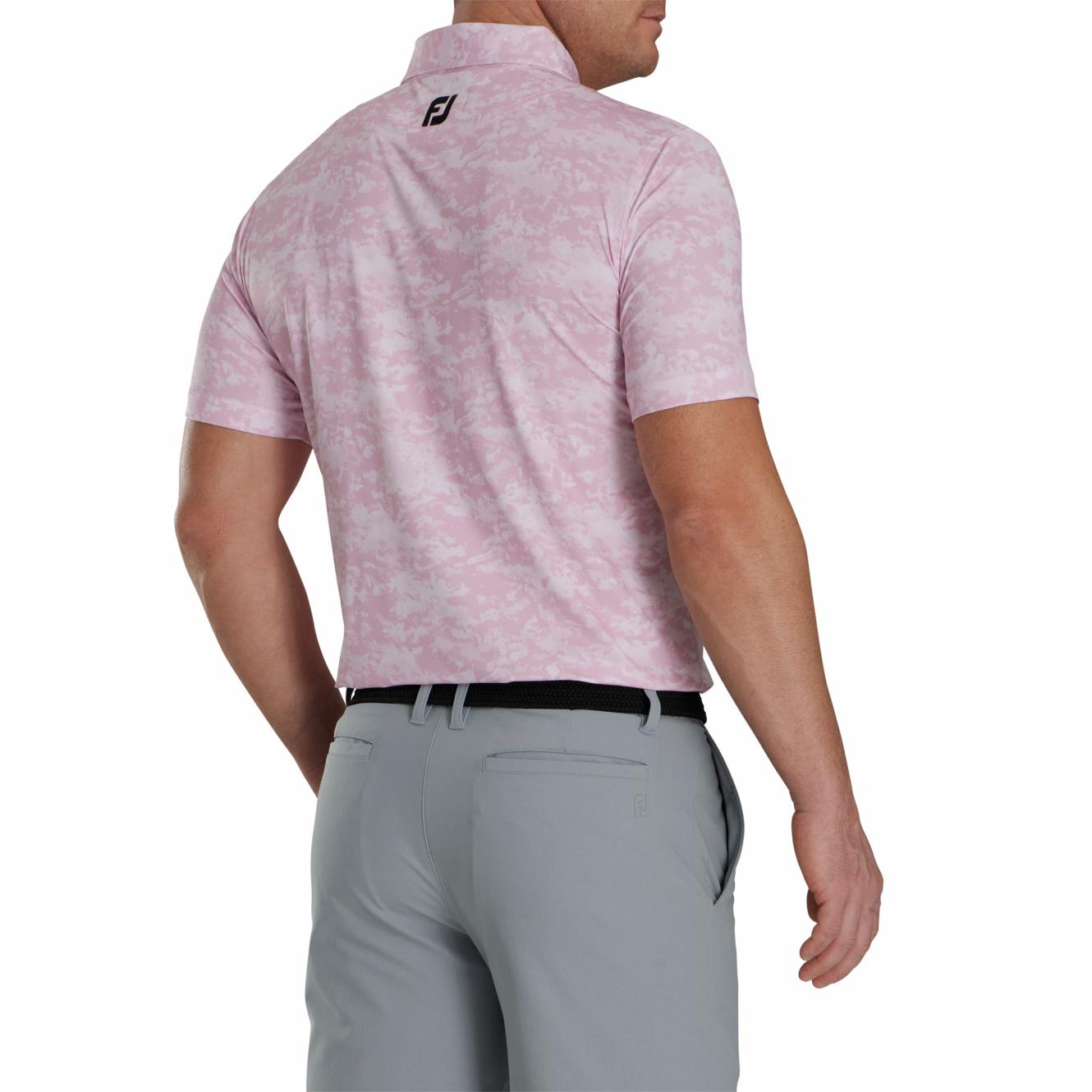 FootJoy Shirts | Men Athletic Fit Cloud Camo Lisle - FJ Tour Collar