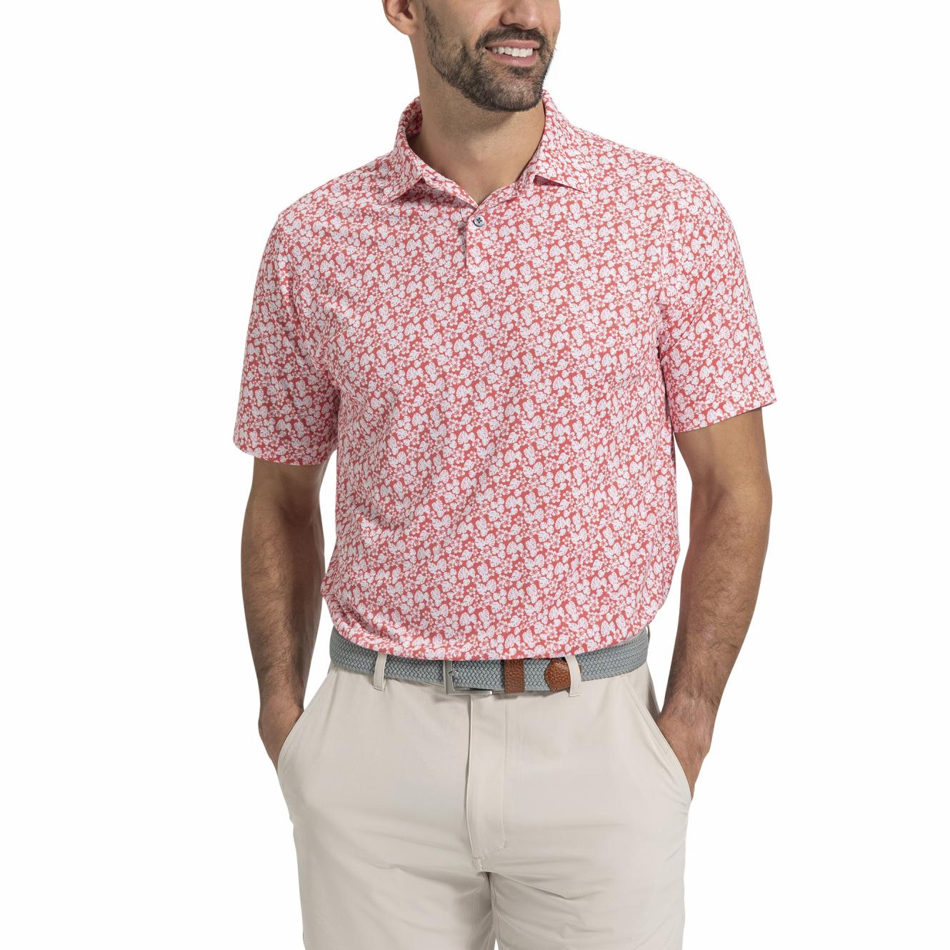 FootJoy Shirts | Men Hawaiian Floral Lisle