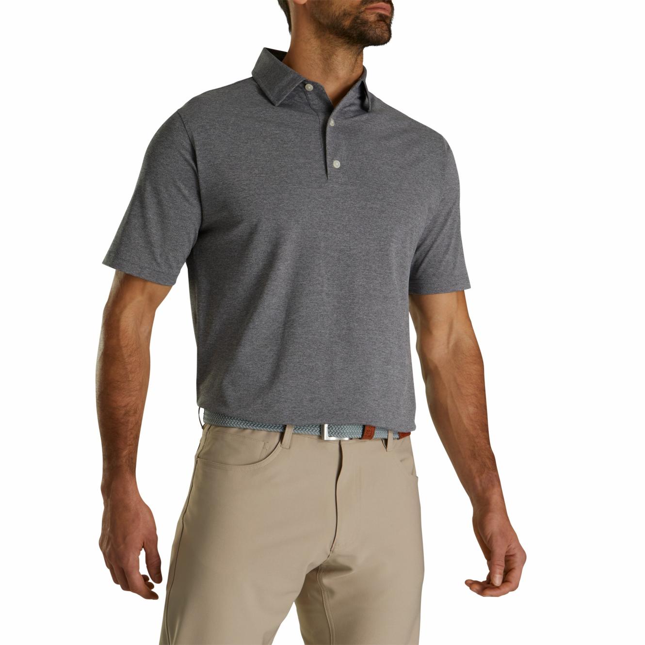 FootJoy Shirts | Men Performance Stretch Pique Solid Self Collar
