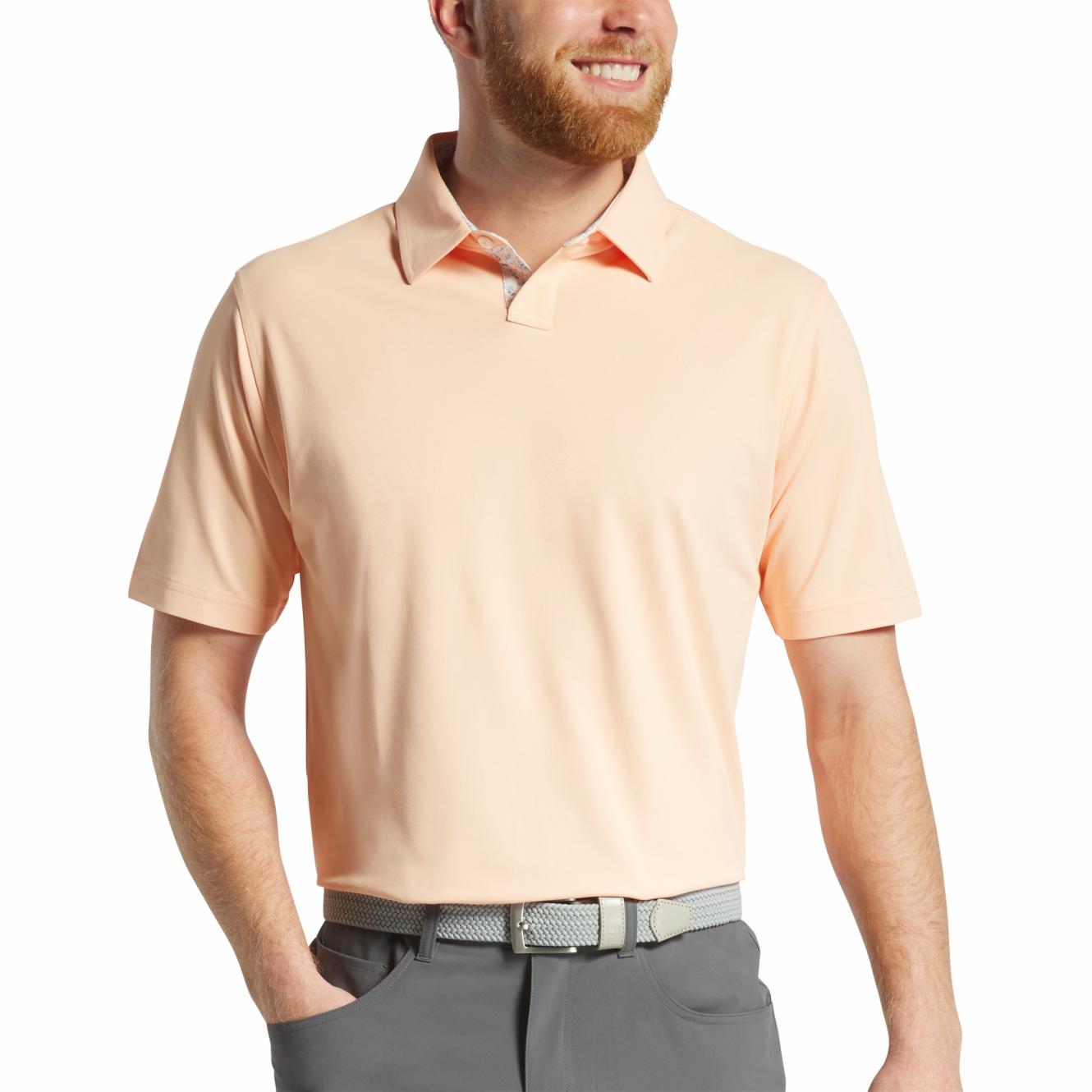 FootJoy Shirts | Men Solid Pique Floral Trim